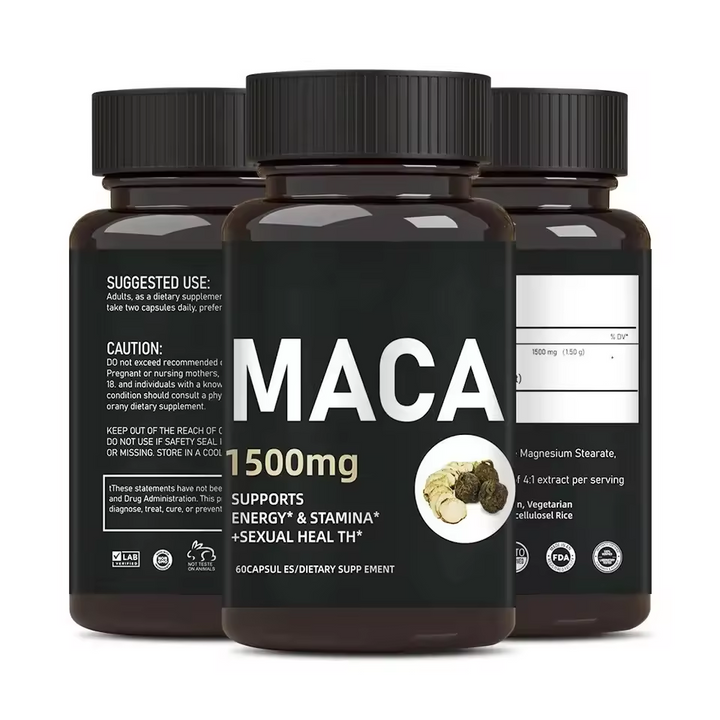 Maca Root Extract Capsules — 1500mg Natural Energy & Stamina