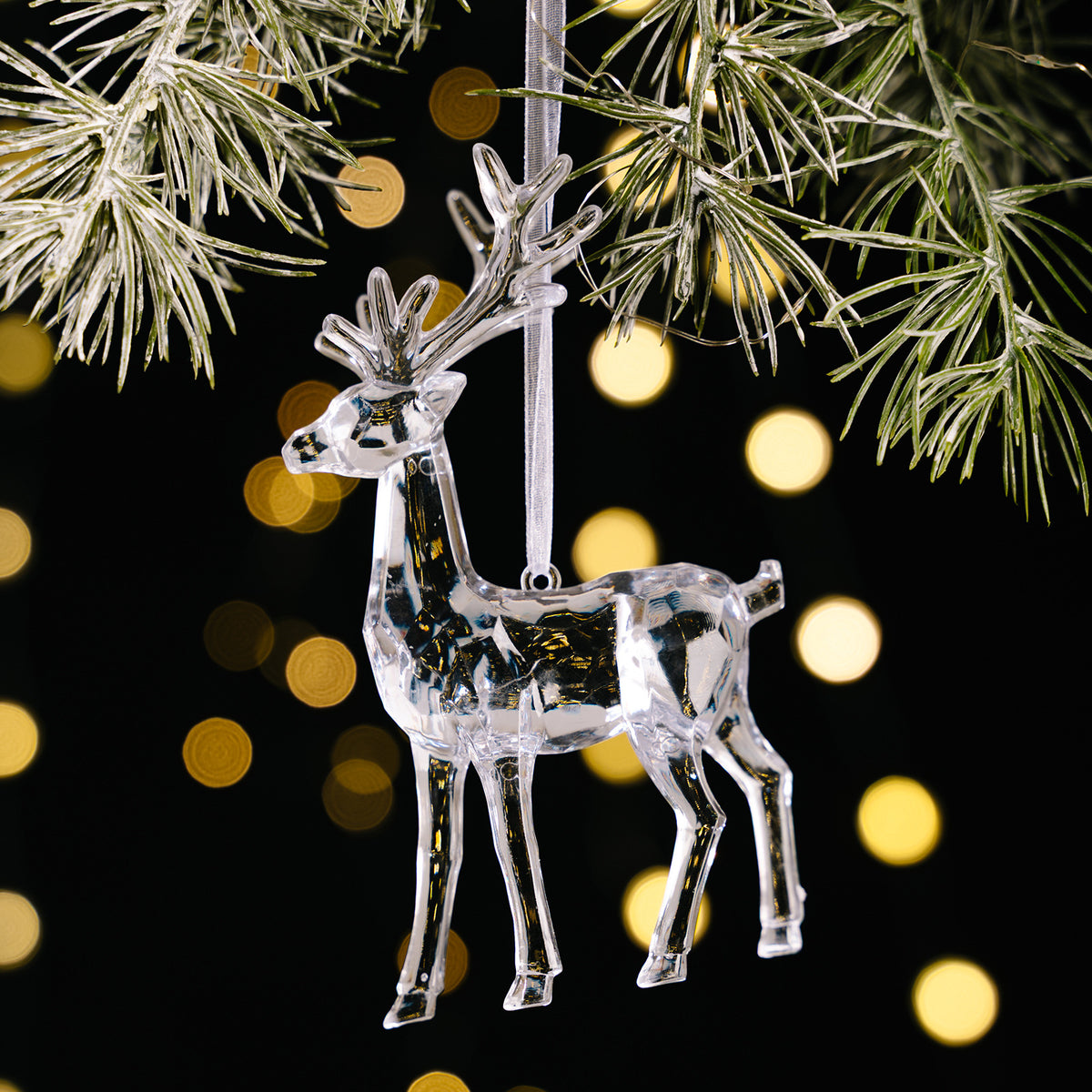 Transparent Elk Ornaments for Elegant Holiday Trees