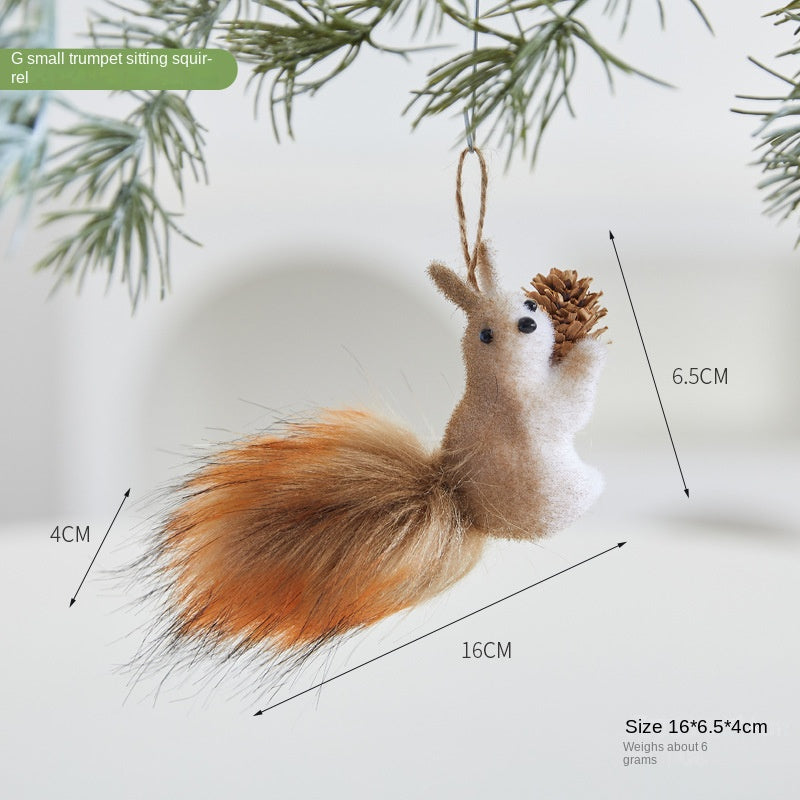 Christmas Squirrel Ornaments for Woodland Tree Character