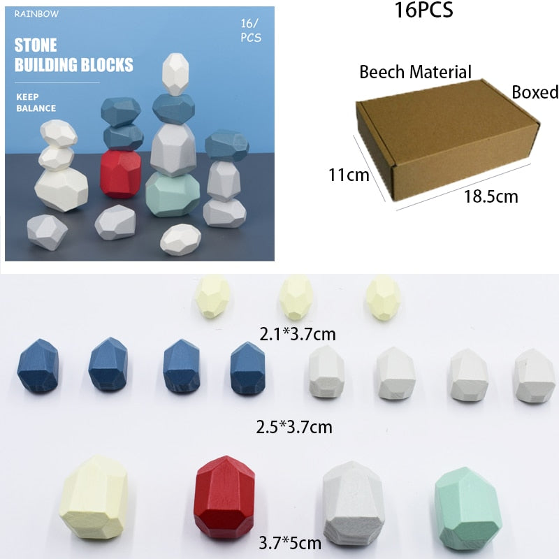 Wooden Stacking Stones for Screen-Free Creative Play