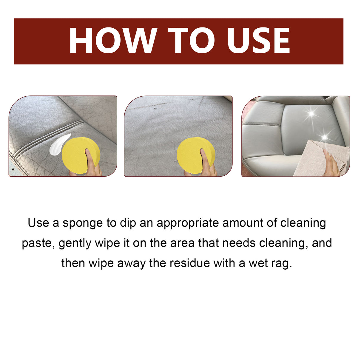 Leather Cleaning Cream for Car Seats & Interior Care