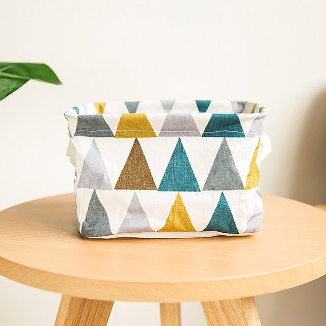 Foldable Fabric Storage Bin for Toys and Desktop Clutter
