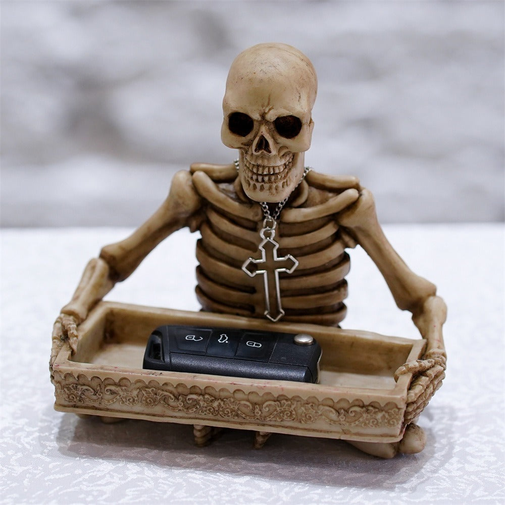 Skeleton Halloween Tray Desk and Vanity Organizer