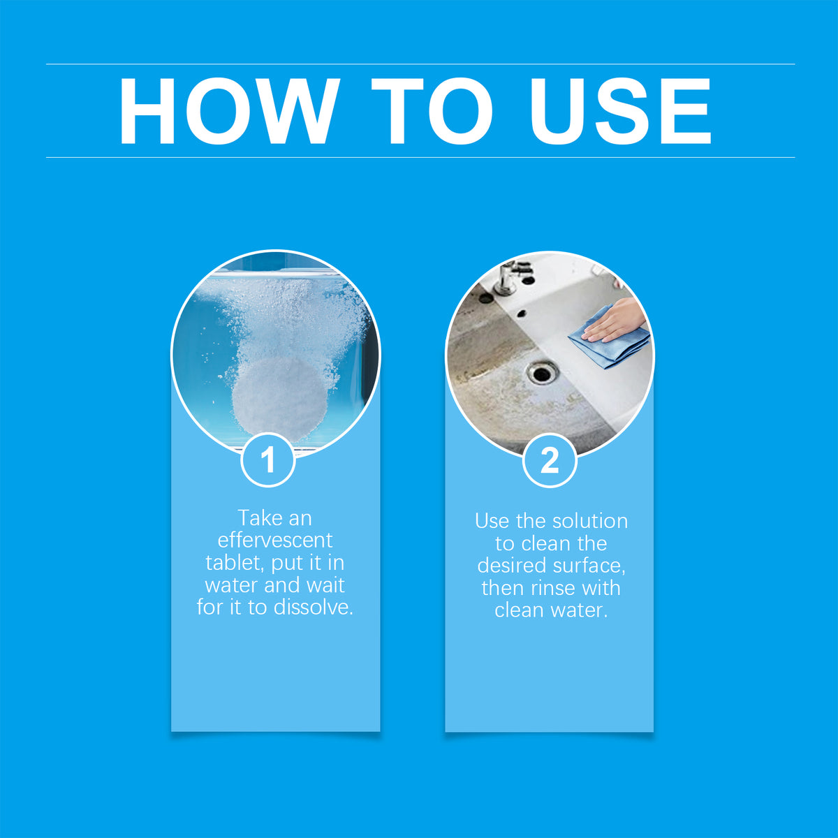 Multi-Surface Cleaning Tablets for Kitchen & Bathroom