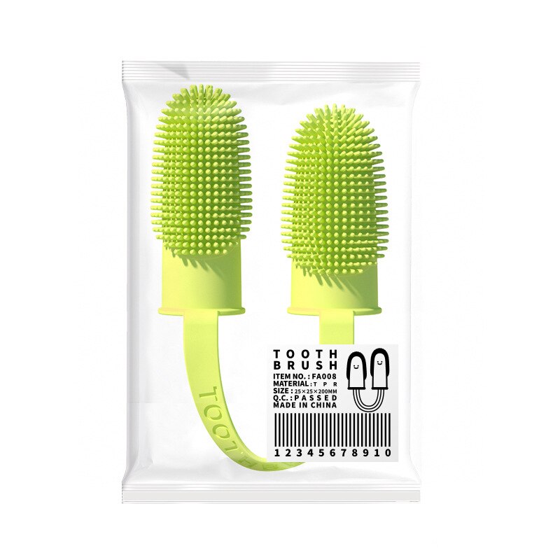 Double-Finger Dog Toothbrush for Easy Home Cleaning