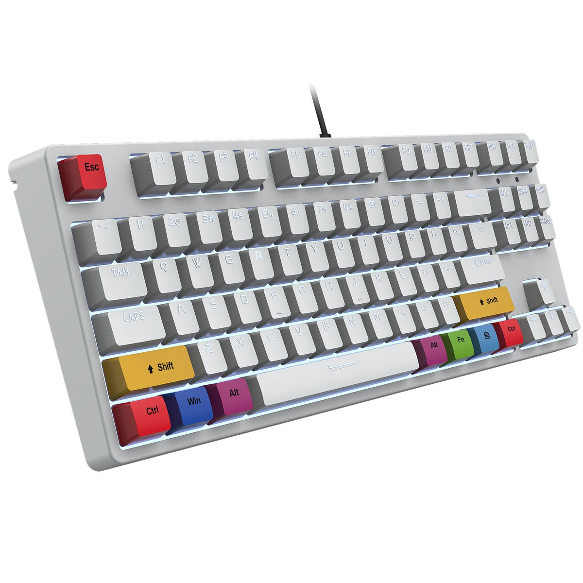 Compact Mechanical Gaming Keyboard: 87 Keys, Red Axis