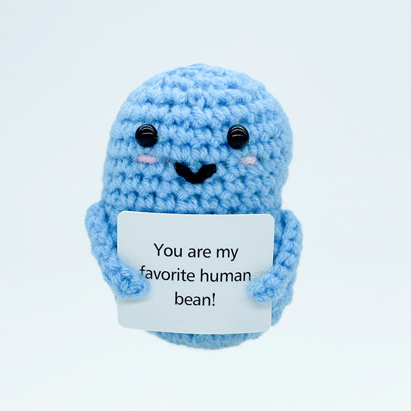 Handmade Knitted Gift Doll With Heartfelt Message