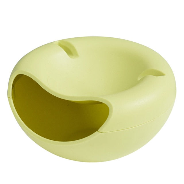 Snack Bowl with Side Pocket for Shells and Pits
