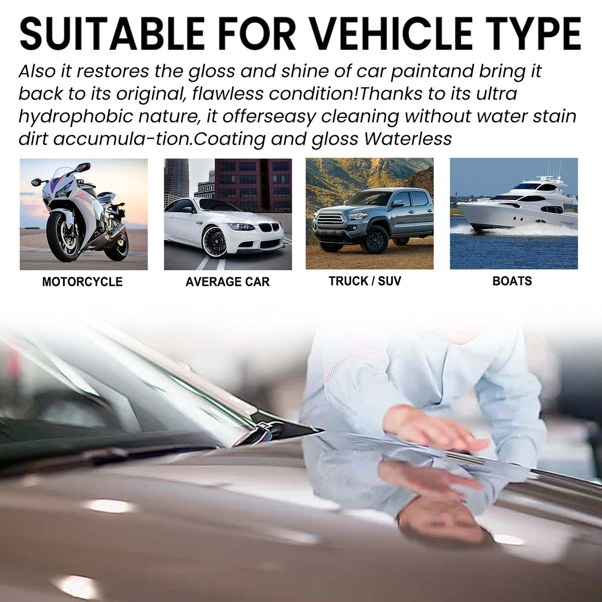 Car Coating Spray for Scratch Repair, Gloss & Protection