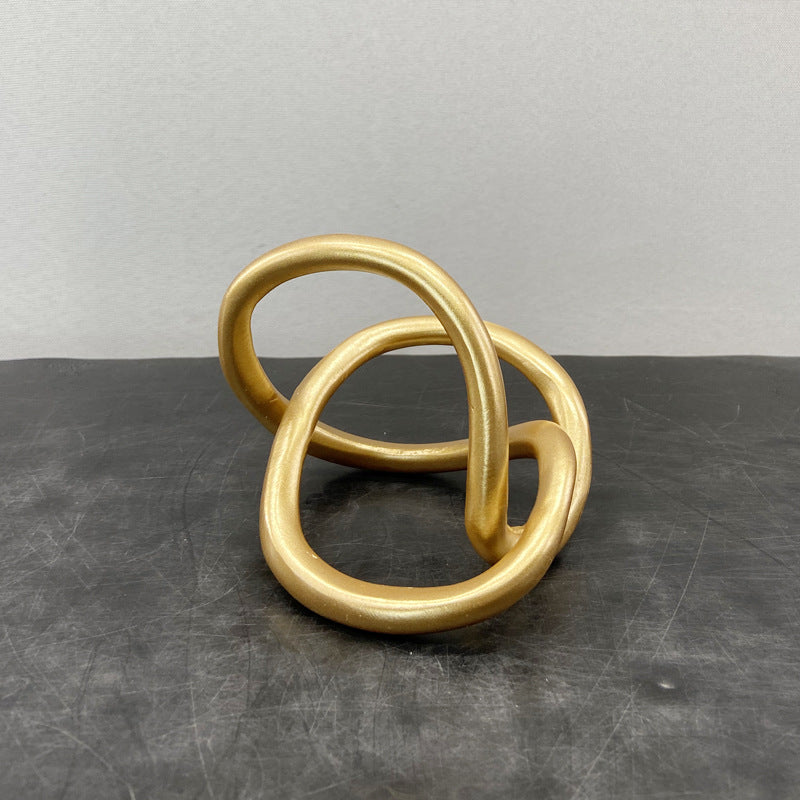Black Resin Knot Ornament for Elevated Modern Interiors