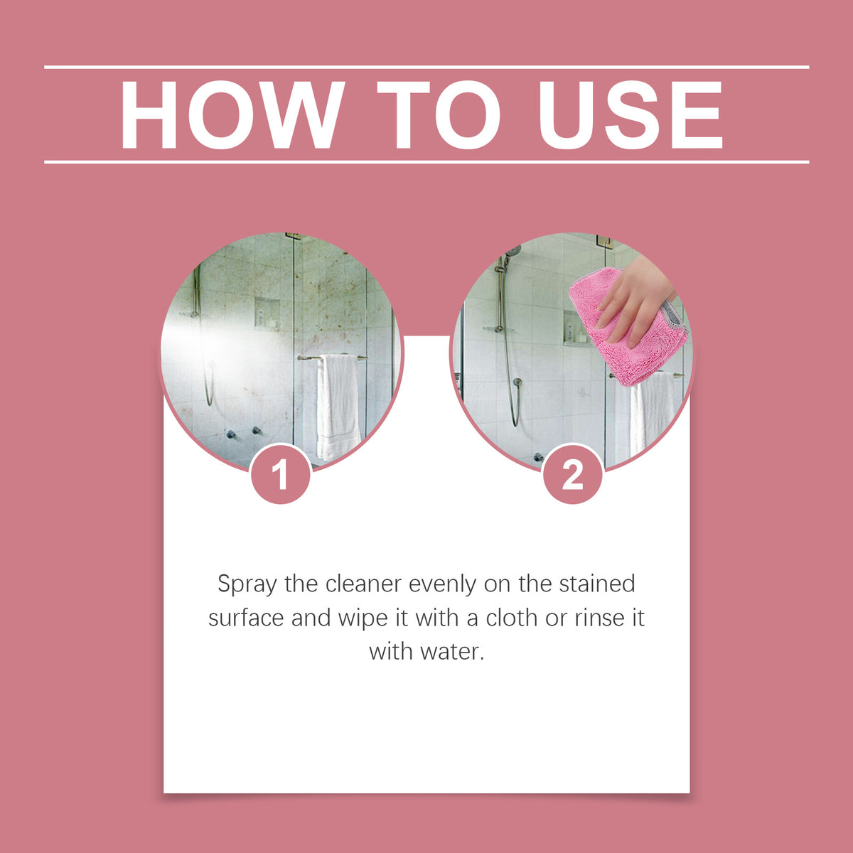Bathroom Water Stain Remover for Glass, Tile & Tubs