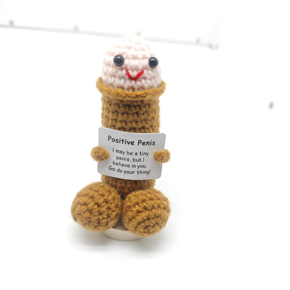 Positive Penguin Plush Toy for Cheerful Desk Decor
