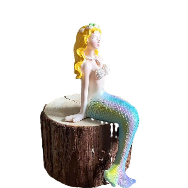 Resin Mermaid Garden Statue for Pools, Planters & Tanks