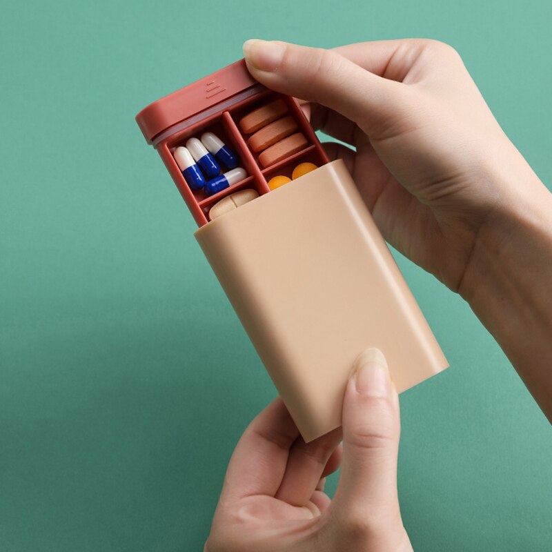 Portable Pill Organizer With Separated Compartments