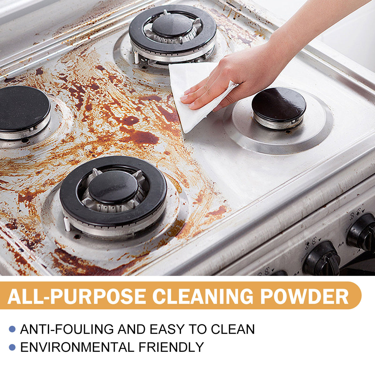 Kitchen Cleaning Powder for Grease, Grime and Rust