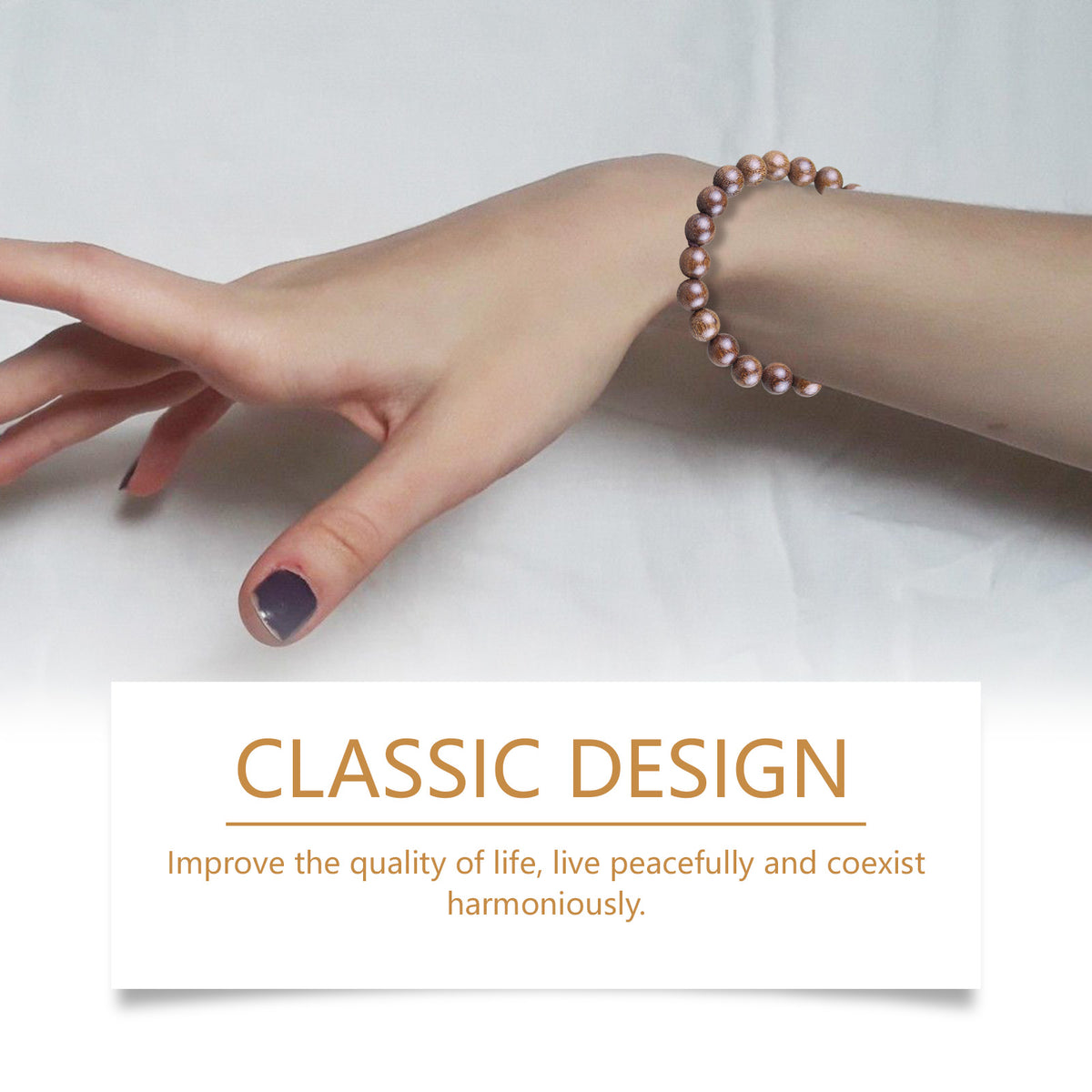 Sandalwood Bead Bracelet for Peaceful Everyday Style