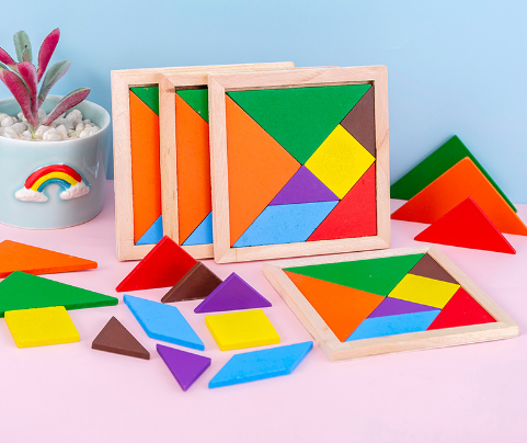 Montessori Wooden Tangram Puzzle for Kids | 7-Piece