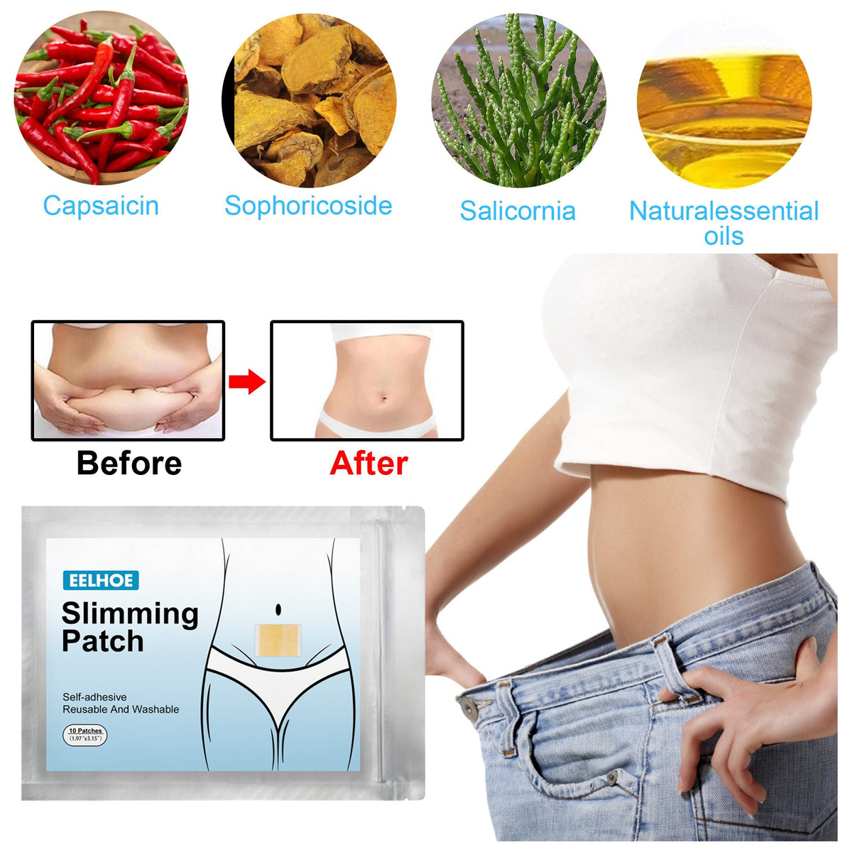 Reusable Slimming Patch for Easy Waist Shaping at Home