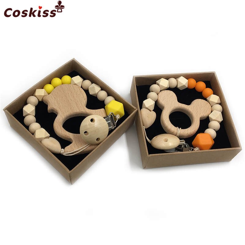 Wooden Baby Teether Set for Easy Little-Hand Grip