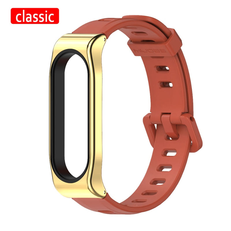 Xiaomi Mi Band 5 Strap With Metal Frame, Silicone Fit