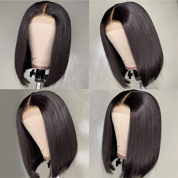 Lace Front Bob Wig for a Sleek, Polished Middle Part