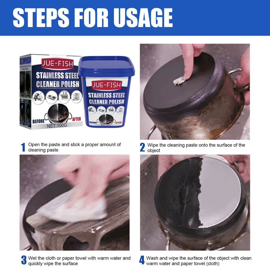 Stainless Steel Cleaning Cream — Burnt & Rust Remover