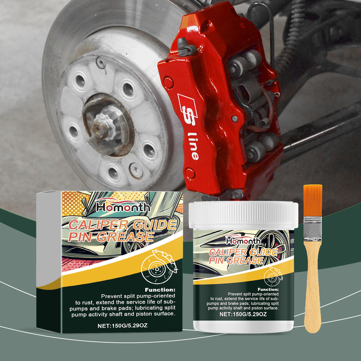 Silicone Brake Caliper Grease for Guide Pin Protection