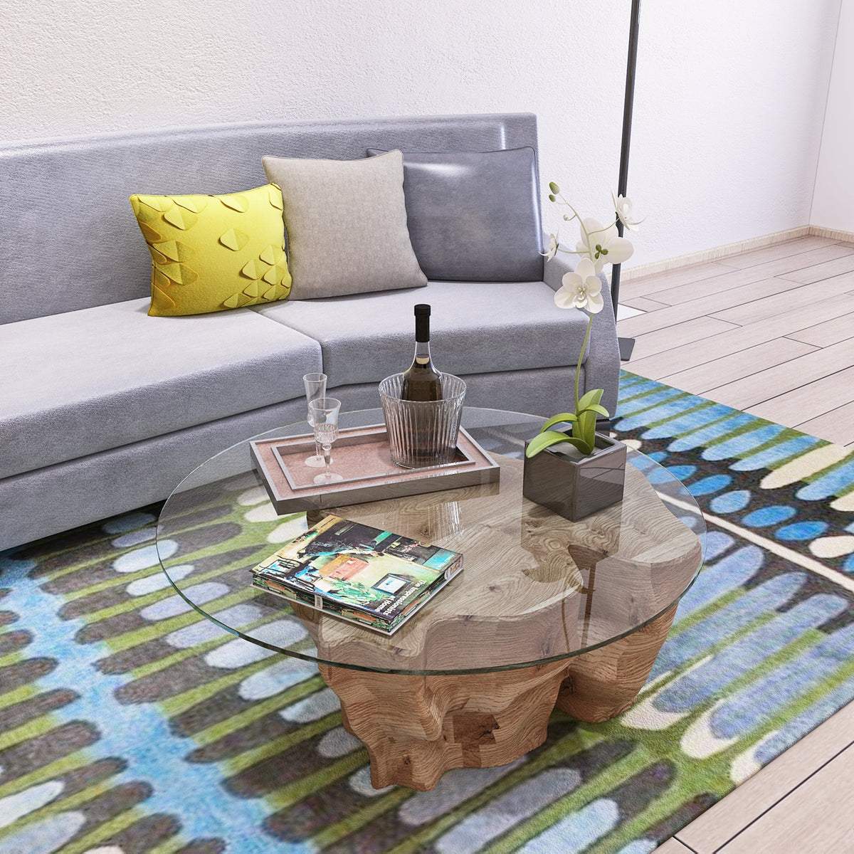 36 Inch Round Tempered Glass Table Top for Coffee Tables