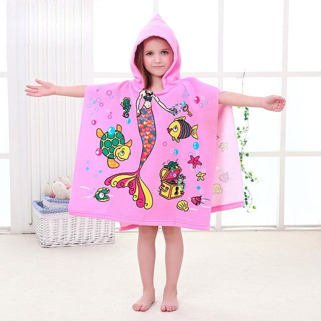 Kids Hooded Beach Towel for Quick-Dry Full Coverage