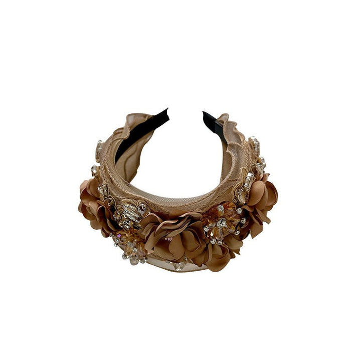Crystal Flower Statement Headband for Special Events