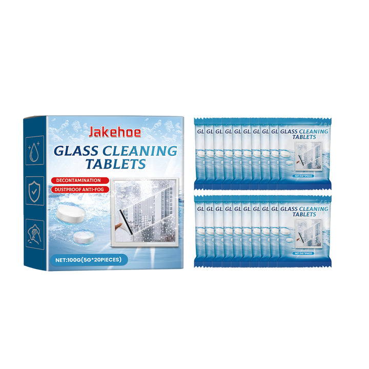 Glass Cleaning Tablets for Water Stains, Scale & Fog