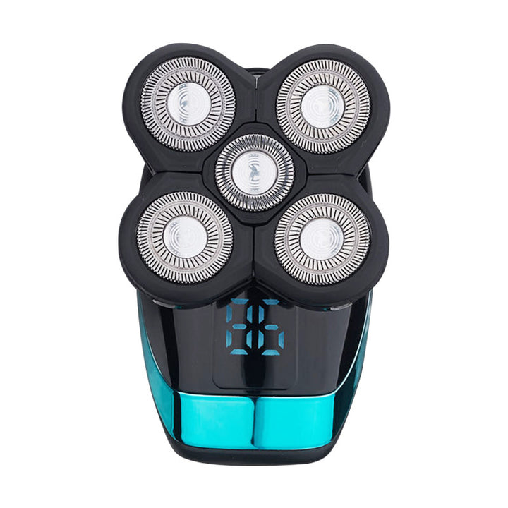 Bald Head Shaver With Five Rotary Heads And LCD Display
