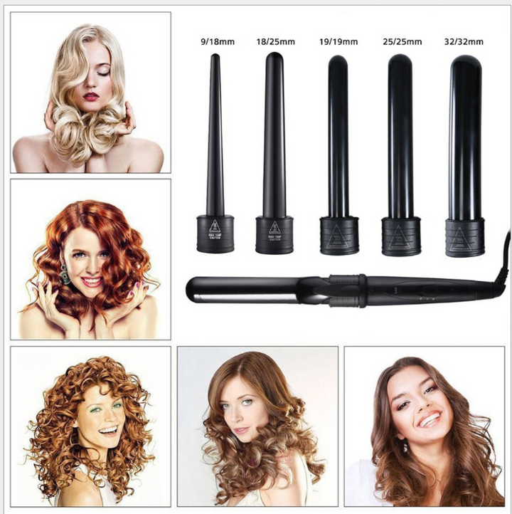 5 Barrel Curling Iron Set for Versatile Curls and Waves