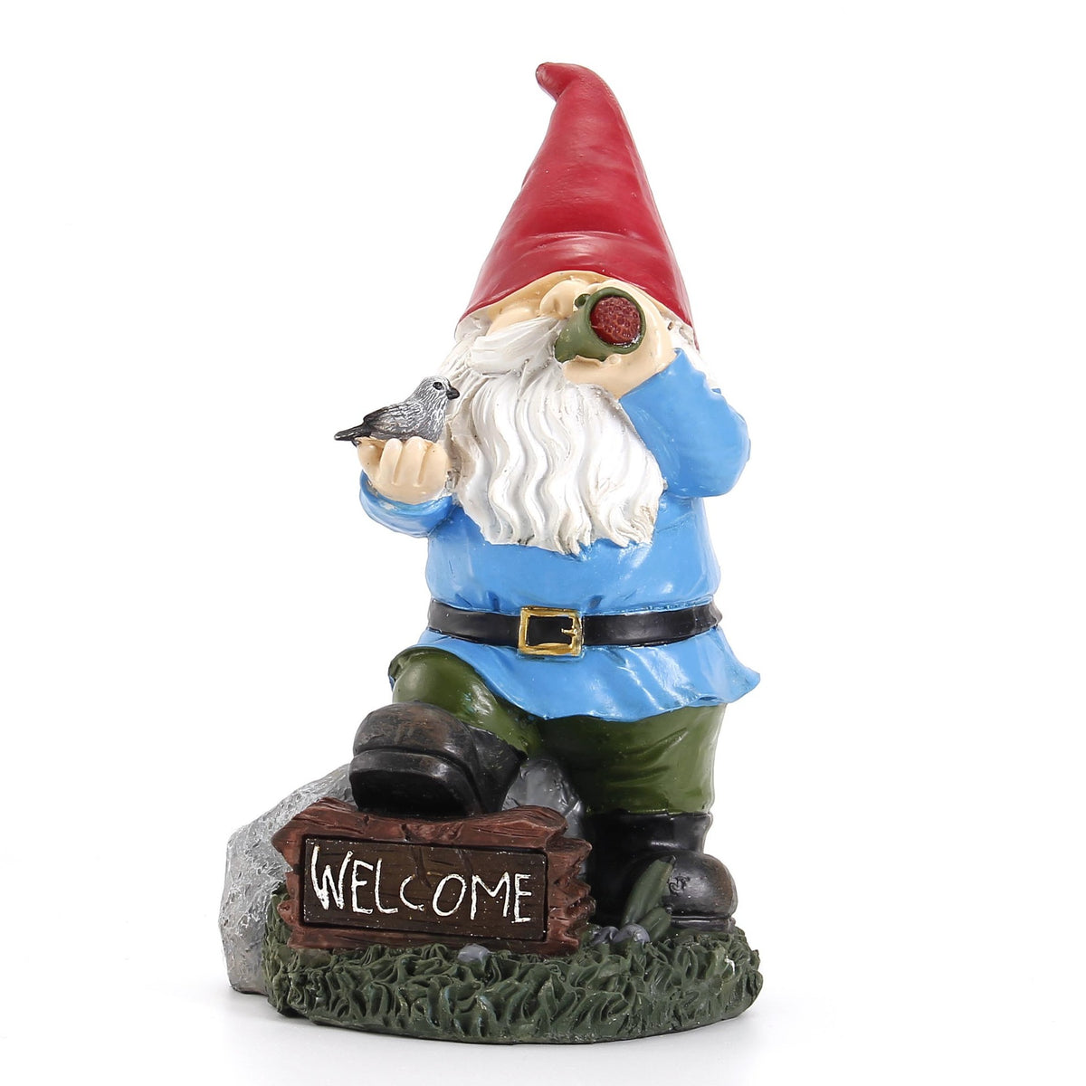Solar Garden Gnome Statue for Lawn and Porch Decor