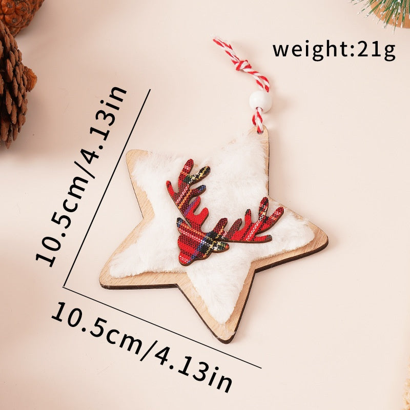 Wooden Christmas Ornaments for a Cozy Nordic Tree Set