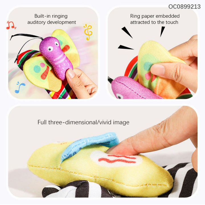 Baby Wrist Rattles for Sensory Play and Tummy Time
