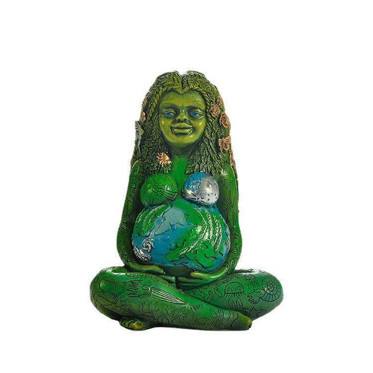 Outdoor Gaia Earth Mother Statue for Garden and Altar Decor