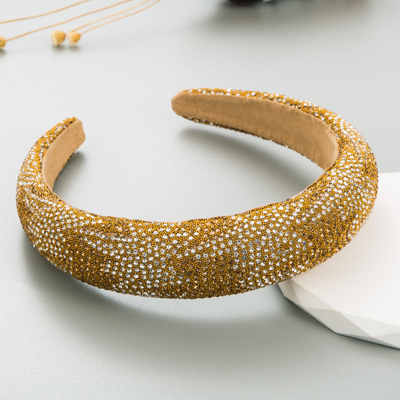 Padded Rhinestone Headband for Effortless Glamour