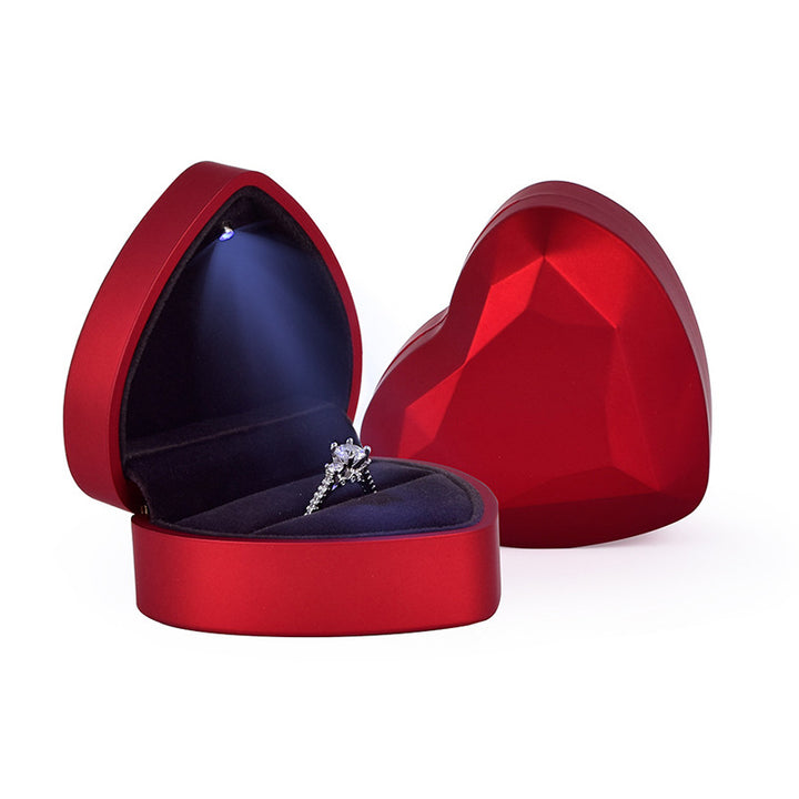 Heart Shaped LED Ring Box That Lights Up Proposals