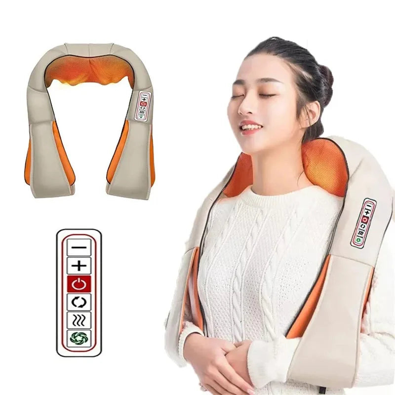 Shiatsu Neck Shoulder Massager Shawl with Heat