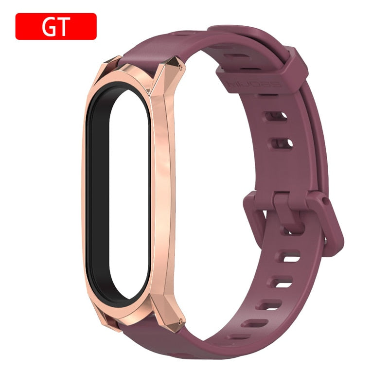 Xiaomi Mi Band 5 Strap With Metal Frame, Silicone Fit