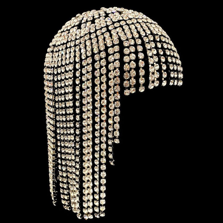 Rhinestone Tassel Headpiece for Stage-Ready Glamour