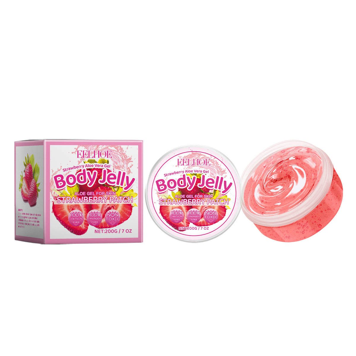 Aloe Vera Body Gel with Fruit Extracts, 200g Jar