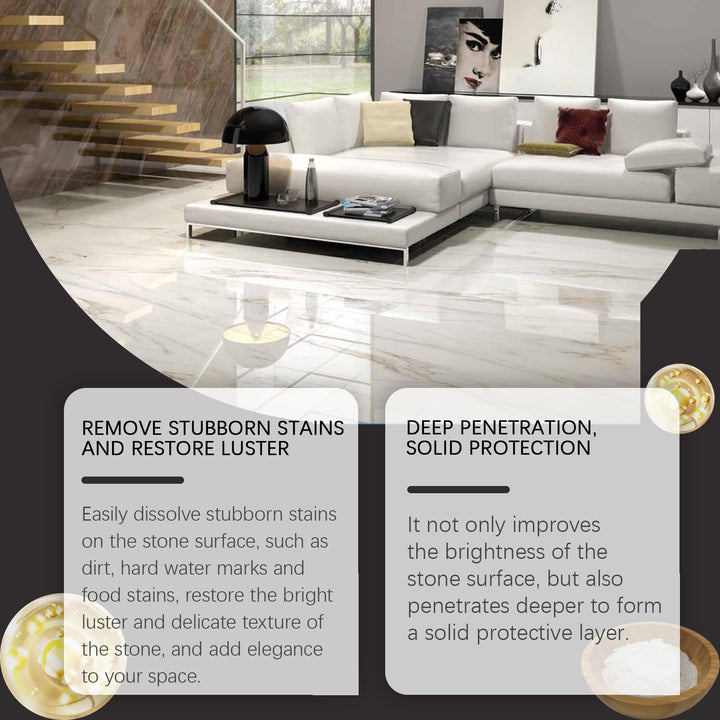Stone Care Wax for Stain Removal, Shine & Protection
