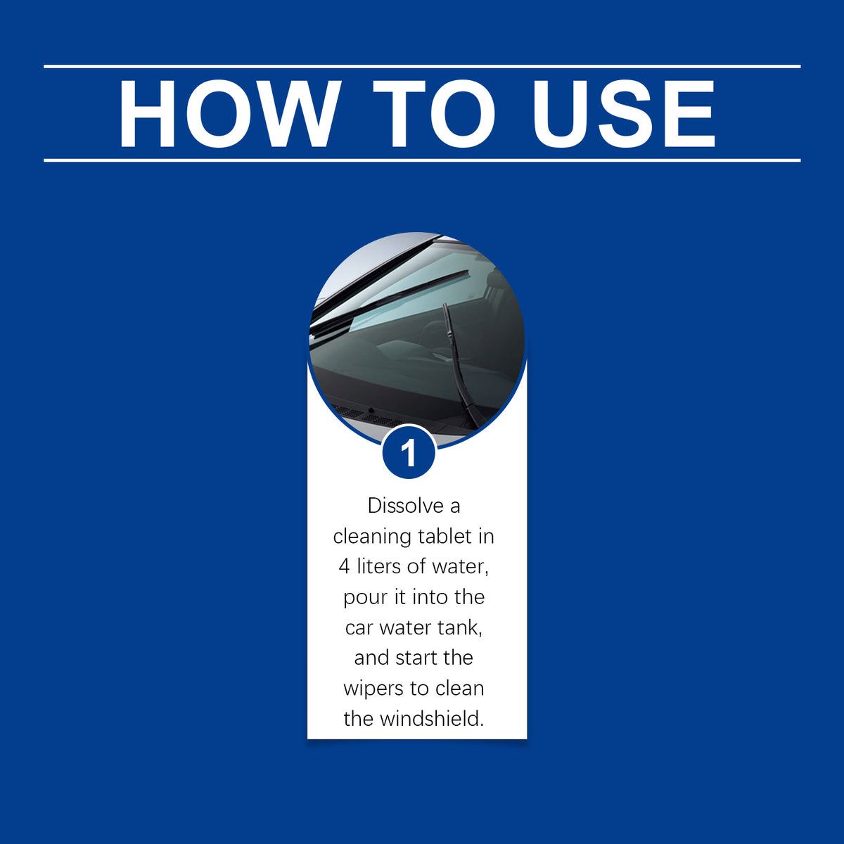Windshield Cleaning Tablets for Clearer Rainy Drives