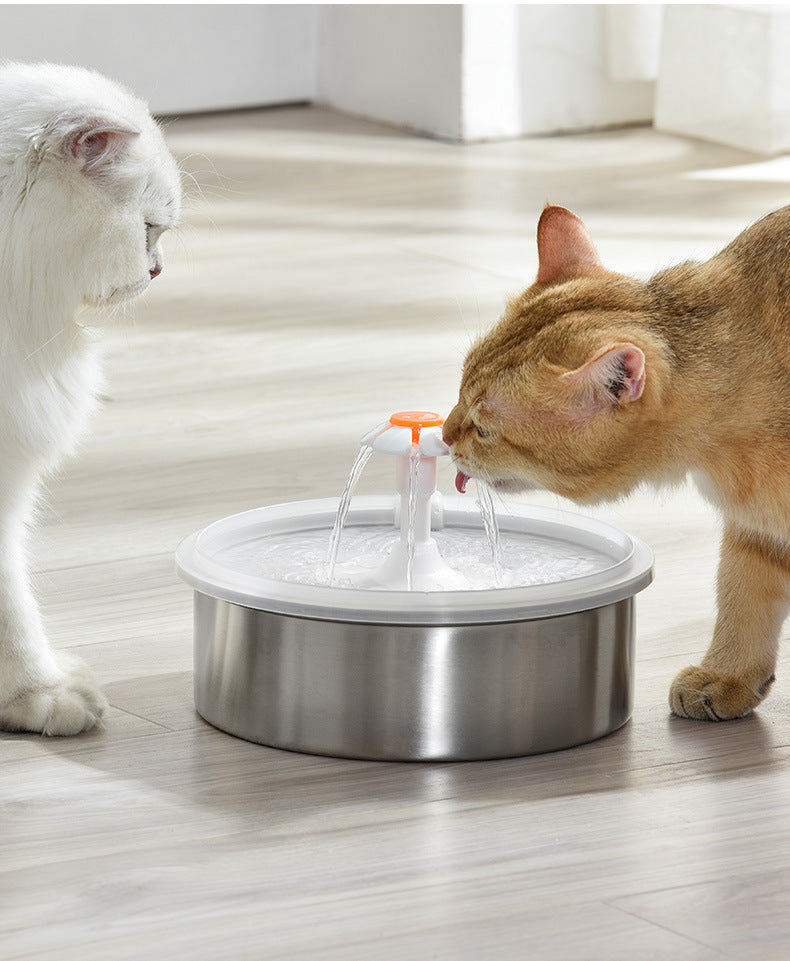 Stainless Steel Pet Fountain for Quiet Fresh Water