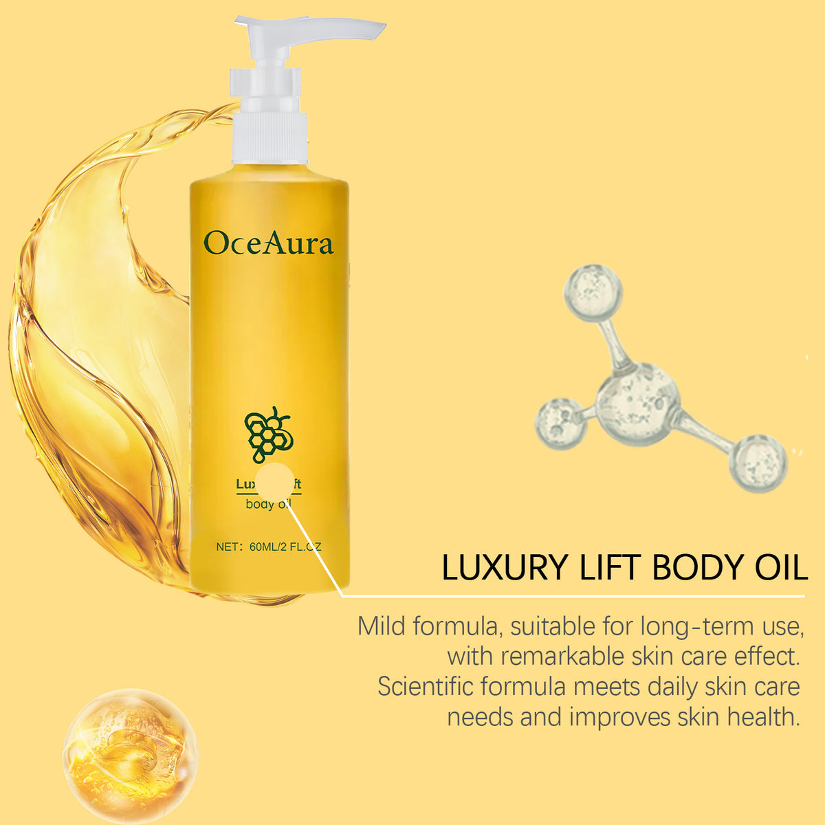 Body Firming Oil for Smooth, Moisturized Skin Care
