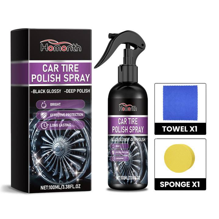 Automotive Tire Polish for Deep Black Gloss & Protection