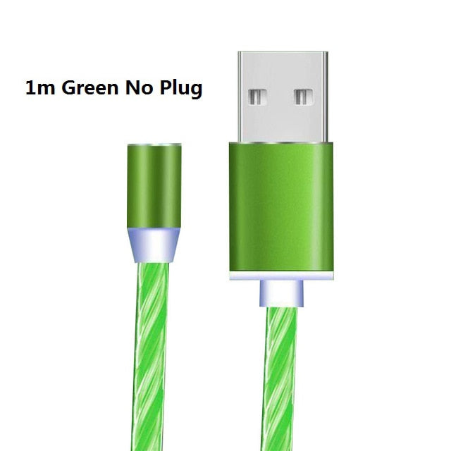 Light-Up LED USB-C Charging Cable with Magnetic Tip