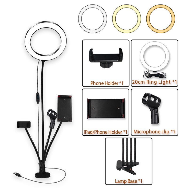 LED Ring Light Kit for Makeup Tutorials & Live Streams